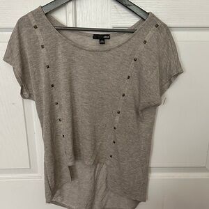 Aqua oatmeal colored  Short Sleeve Top